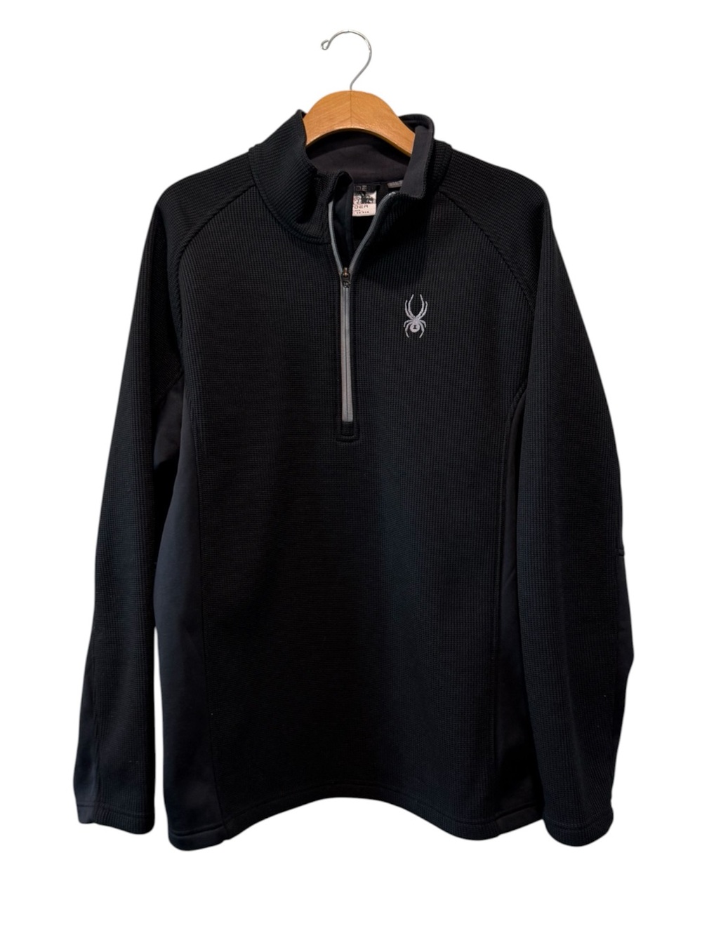 Spyder Black Men's Quarter Zip Performance Pullover